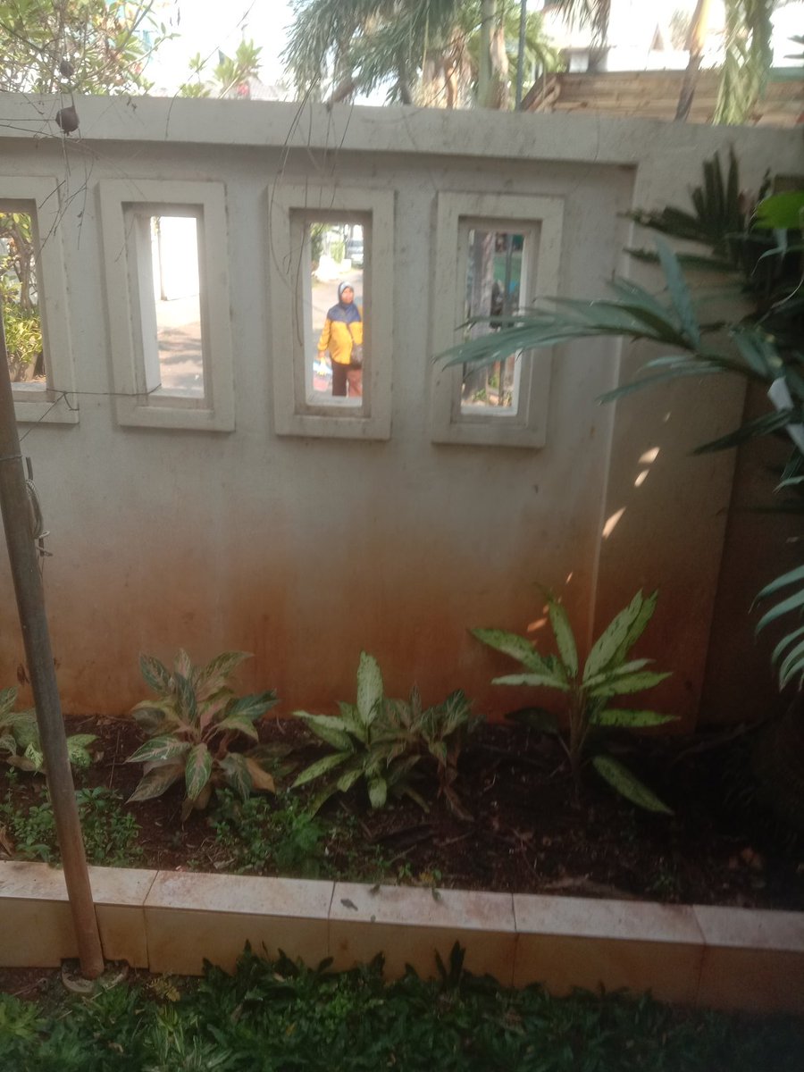 KamarullahH's tweet photo. Kamis pagi duduk santai diposisi taman depan rumah sambil ngopi &amp; melihat pedagang jalanan dengan omongan kue2 berkeliling disekitar Kompleks Gading Griya Lestari. Semoga dagangannya laku mencari untung berjalan dengan keringat foto lihat dari lubang #Tembok_Pagar https://t.co/0LRj6dZU67