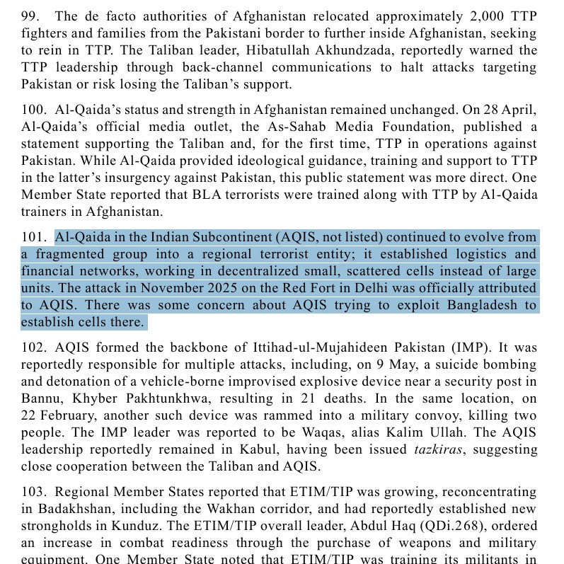 sidhant's tweet photo. UN report attributes November 2025 Red Fort attack in Delhi to Al-Qaida in the Indian Subcontinent: https://t.co/Phzy4mm0uj