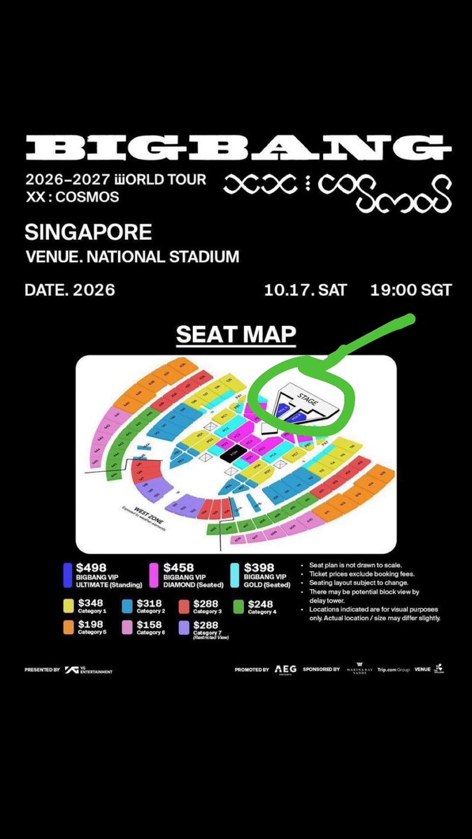 iclairz's tweet photo. BIGBANG 2026 WORLD TOUR XX : COSMOS IN SINGAPORE 
WTS Tickets 
2x VIP Standing PEN B ( 4 tickets) 

Can video call for Show ticket
Transfer ticket to ur acc TM

Rfs : got vip standing A
Dm to buy📩
#BIGBANGinSG #BIGBANGinSINGAPORE
#BIGBANG https://t.co/A5yONHPYcv