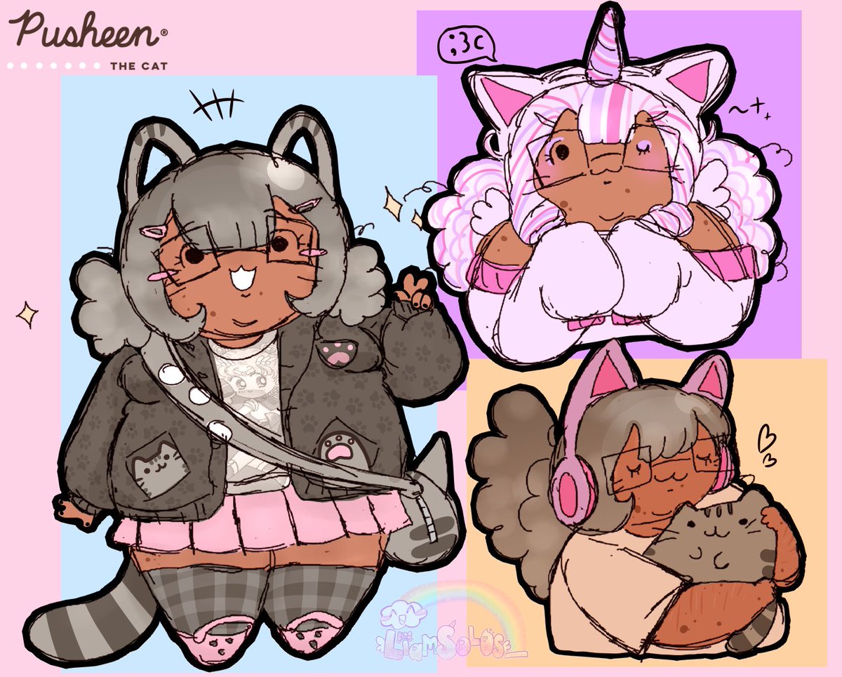 liamsolos_'s tweet photo. pusheen :3 #pusheen #gijinka https://t.co/V3YlTO8C8v
