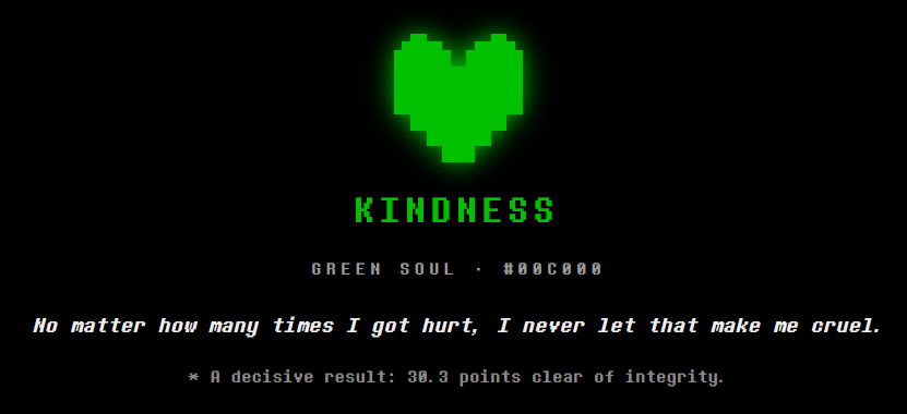 Raven_Rabbit's tweet photo. Undertale Soul Test

Somehow I'm not surprised by this lol

https://t.co/iZFQdzYpuf (←Psssst take the test urselves) https://t.co/hzrVutHUVM