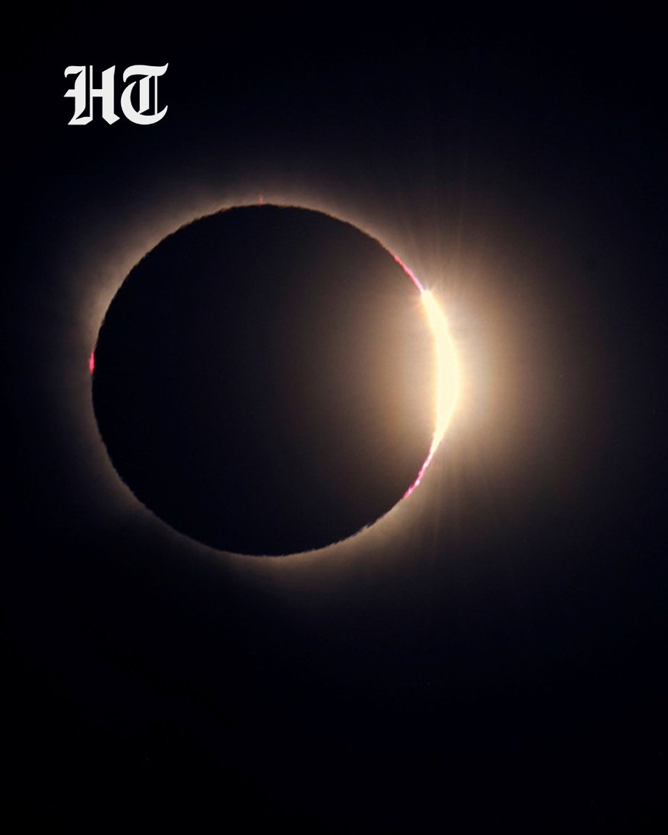 htTweets's tweet photo. #InPhotos | NASA has shared a stunning image of the August 12 total solar eclipse, captured in San Millán de los Caballeros, Spain. The rare celestial spectacle captivated skywatchers across the Northern Hemisphere, while India missed the event.

More details: https://t.co/F7K5WrabLA
