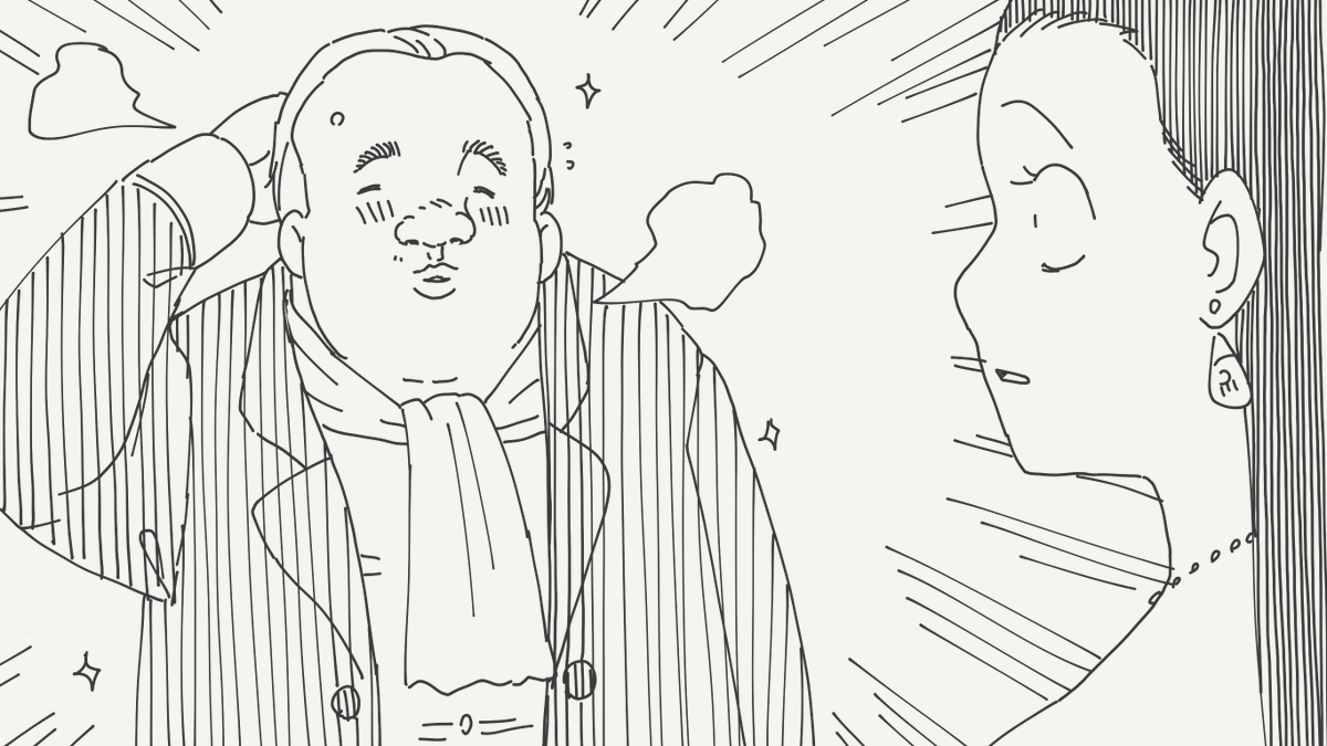 horideiyasumi's tweet photo. 距離感の絵です。(初出:2025/08/10) https://t.co/HguNshkOHn