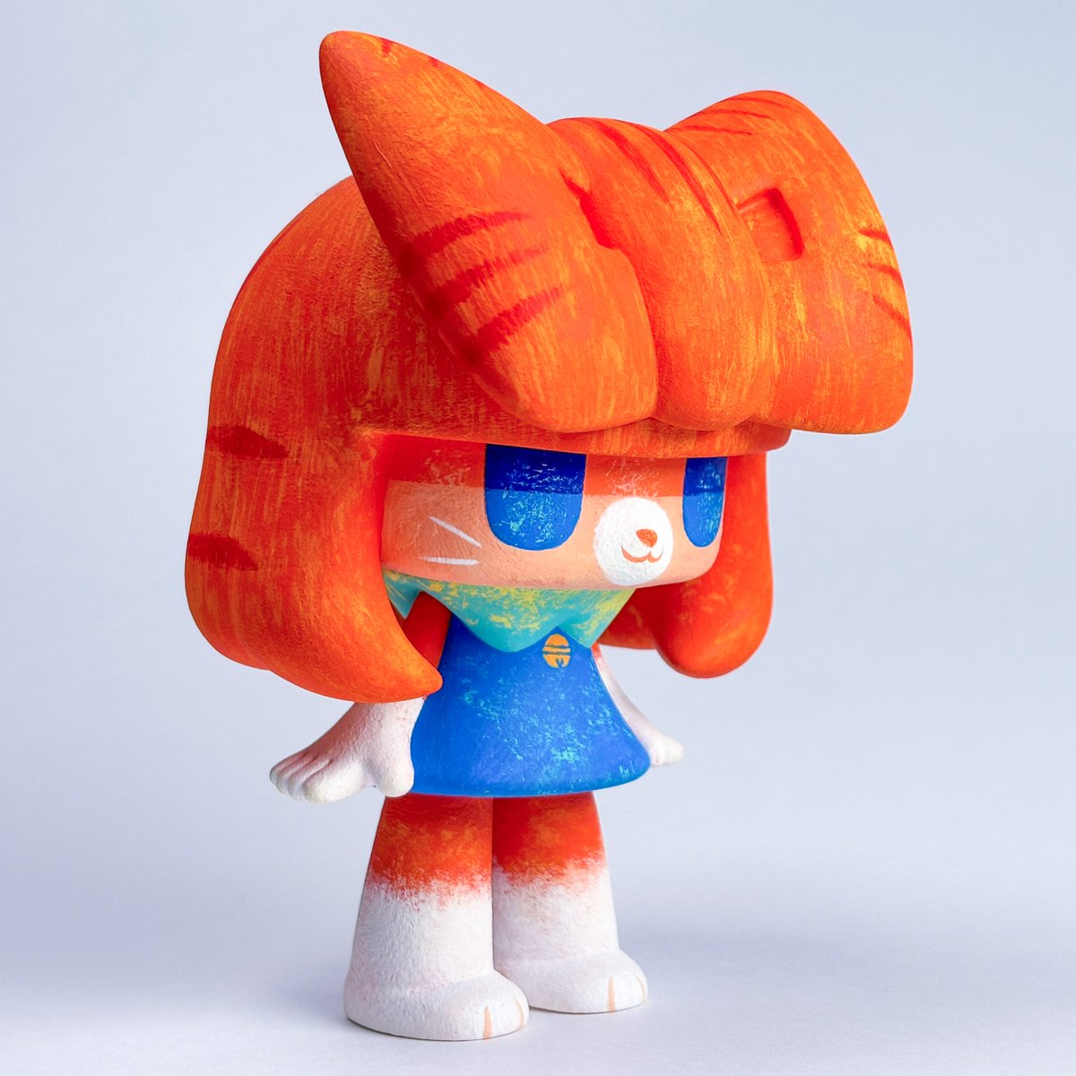 カスタムチヨコソフビ 「Orange cat」 個展会場にて抽選販売受付中です
