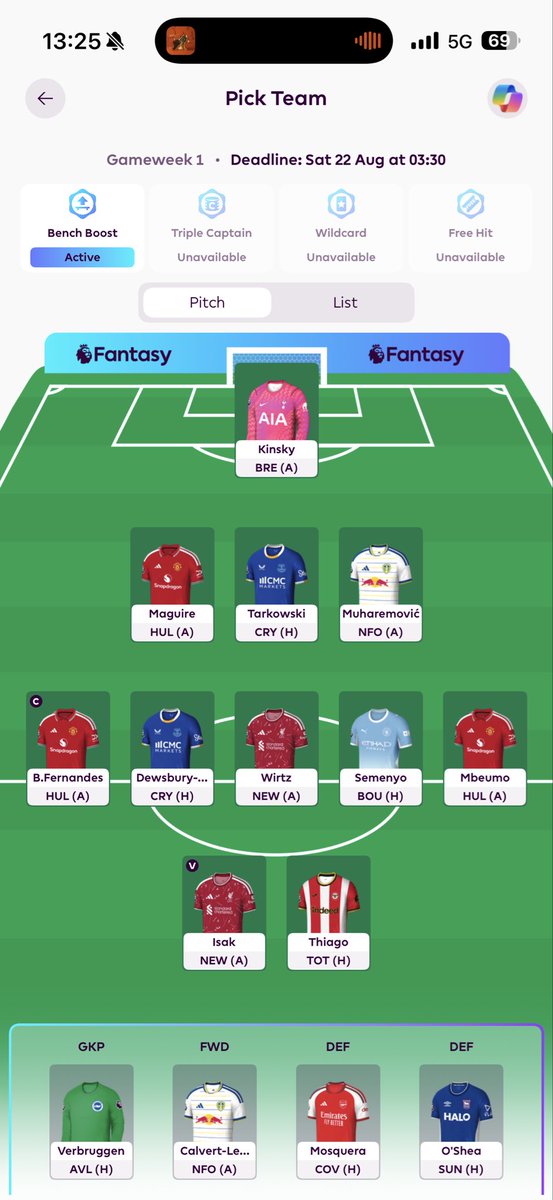 FPLKangaroo's tweet photo. @FPLDobermann We have very similar drafts, like your way of thinking https://t.co/yTFf1w0n8e