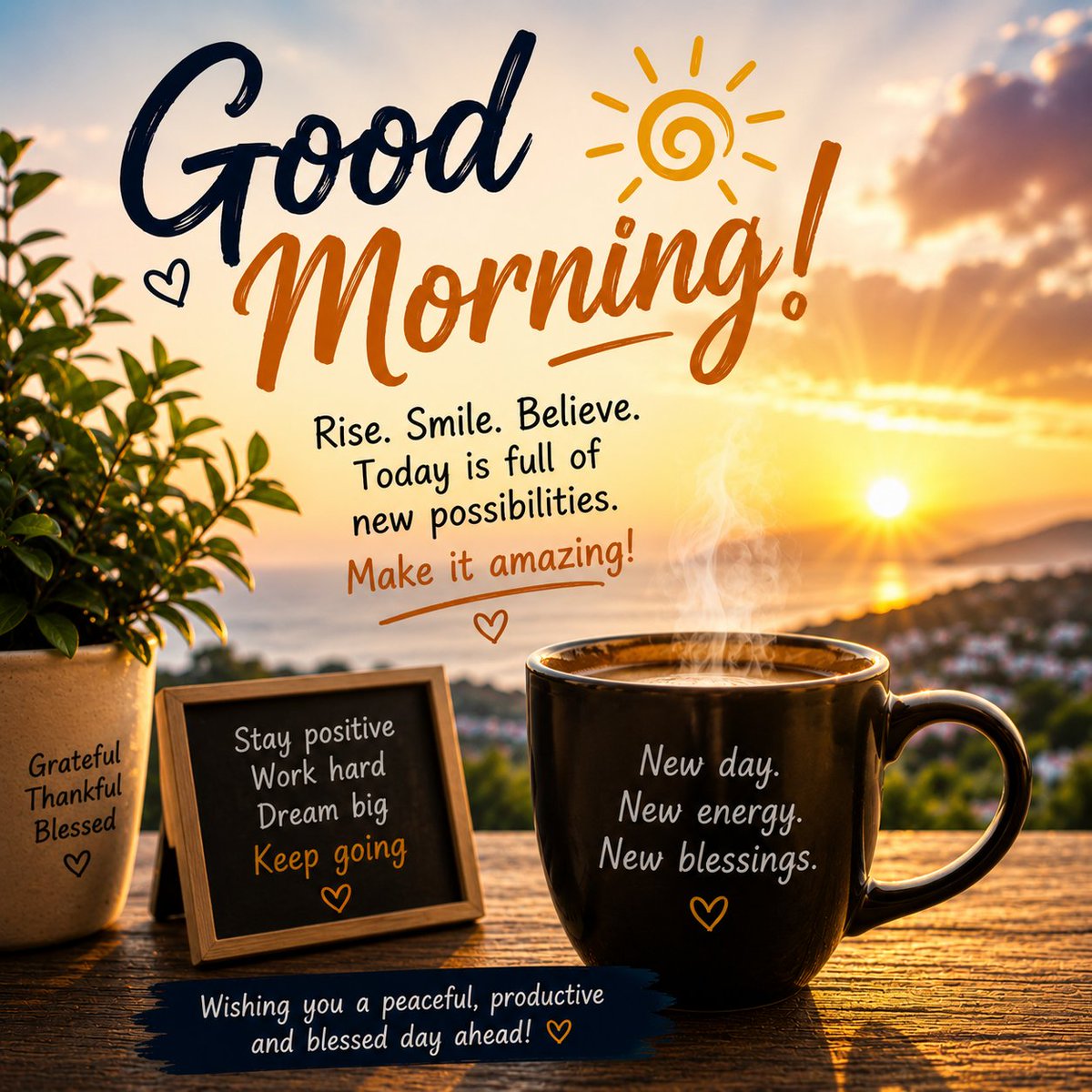 Akolade200's tweet photo. GM CT! 

Let's rise, smile and believe.

Today is full of new opportunities.

We will win so much today.

Wagmi mutuals. https://t.co/ZdnIFto8P1