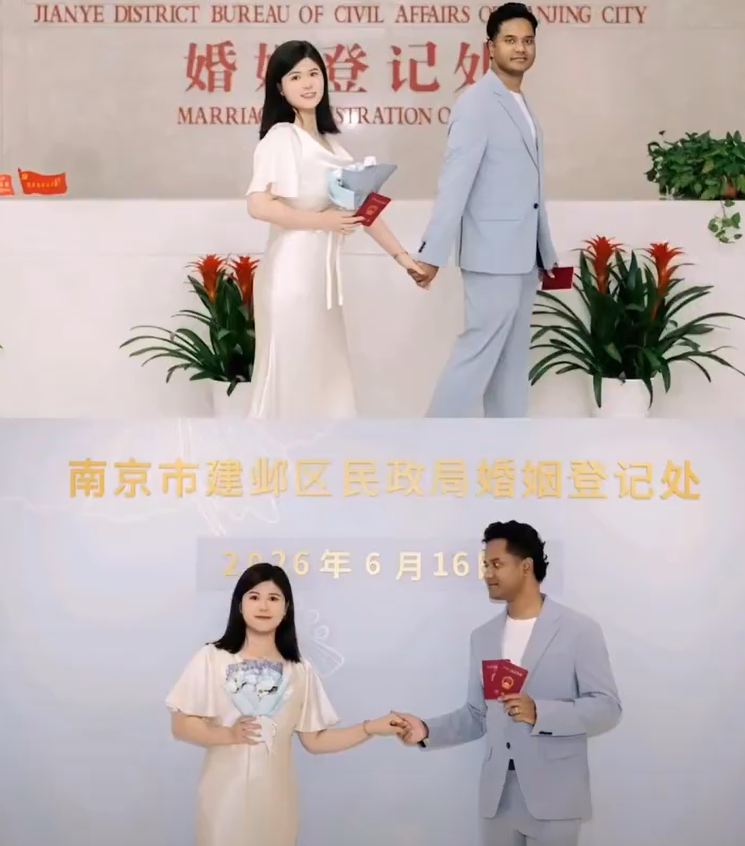 sexla's tweet photo. 一个中国南京女人，嫁给了一个印度男人，他们在中国领取了结婚证，这个男人接下来会从印度带一大批印度人来中国，一坨屎便开始了繁殖 https://t.co/fixHDuTuR7