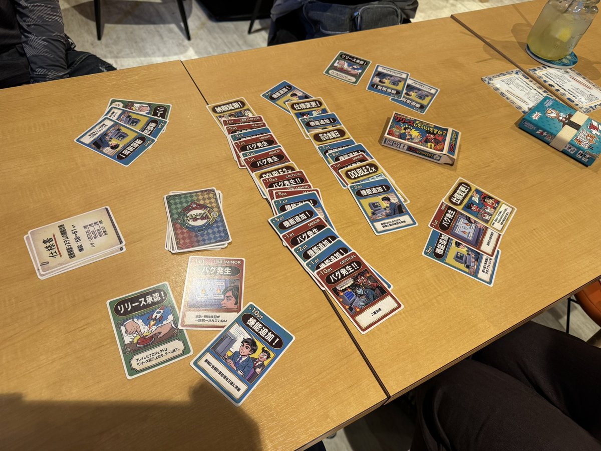 AWorkingholiday's tweet photo. 先日熊本のボードゲームカフェHello Helloさんでの試遊会の様子。
リリース成功してる!すごい✨✨
#リリースしていいですか #HelloHello https://t.co/6gHmP9CvpF