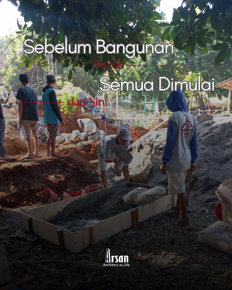 ArchitectA79673's tweet photo. Setiap pekerjaan di lapangan punya tahapan yang saling berkaitan.
Dimulai dari pengukuran dan penentuan titik, dilanjutkan dengan persiapan area, hingga pekerjaan struktur mulai dikerjakan. #minimalis #modern #rumahklasik #rumahmodern #arsitek https://t.co/nXQpfNQsoC