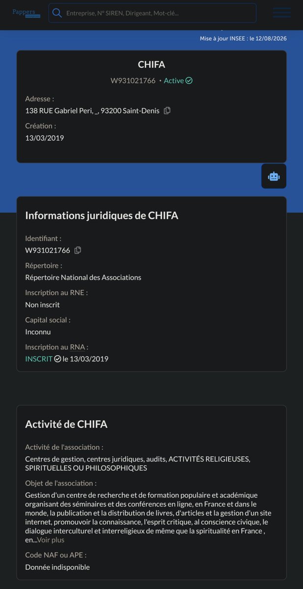 HannahStasi's tweet photo. @prefpolice @NunezLaurent @Travail_Gouv @justice_gouv 6/ Le Centre #Chifa lui-même est situé à Saint-Denis, semble-t-il. 👇 https://t.co/Bt1JpaBM1x