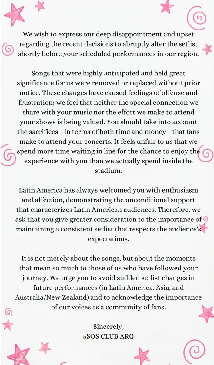 UD5SOSARG's tweet photo. ‼️COMUNICADO‼️ 
@5SOS #5SOSLATAMSOLOSONG https://t.co/lrNFQEJXdN
