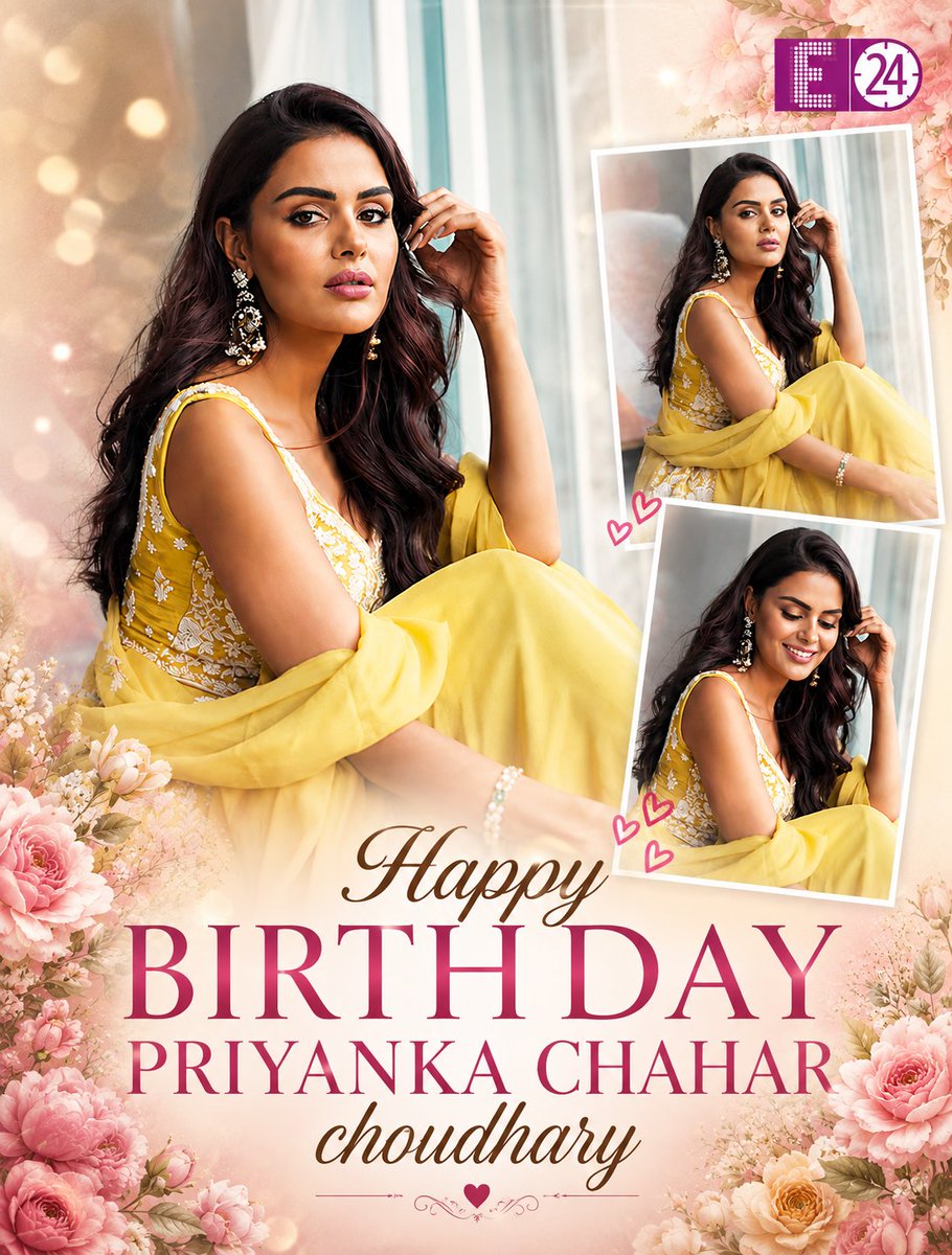 E24bollynews's tweet photo. Happy Birthday, Priyanka Chahar Choudhary!   

Wishing this talented star lots of happiness, love and success always.  

#PriyankaChaharChoudhary #HappyBirthday #TVStar

Priyanka Chahar Choudhary, Happy Birthday, TV actress, Bigg Boss star, Indian television, birthday celebration