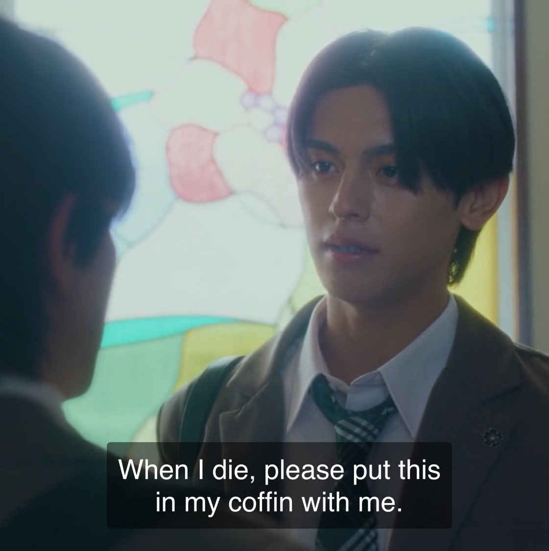 haruseism's tweet photo. why is he always talking about DYING I can’t with him 😭😭 https://t.co/1FdE7ob2cu