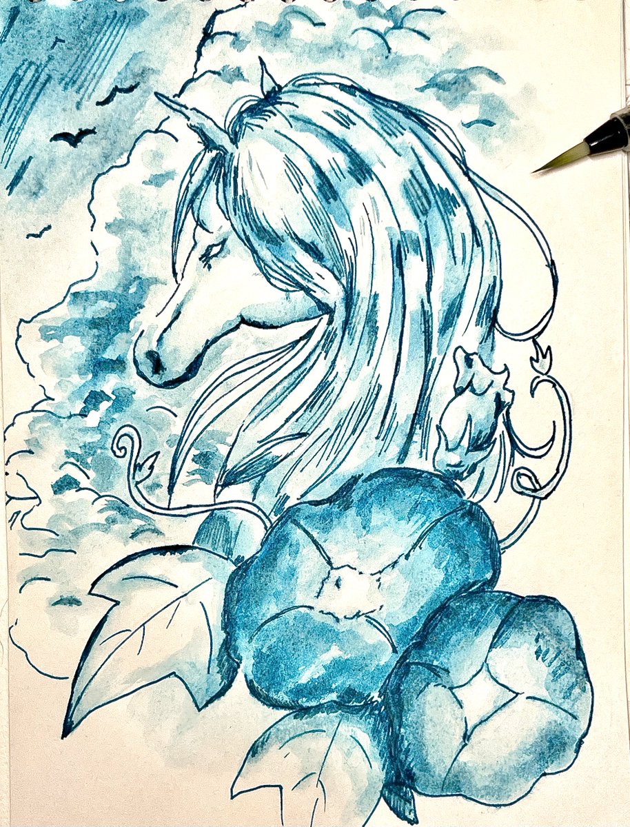 marimoKOTEN's tweet photo. お盆なのでちょっとした落書きお絵描き🖌️

精霊馬と朝顔

ガラスペンインクで描きました🖊️ https://t.co/gEnZ8O7MpF