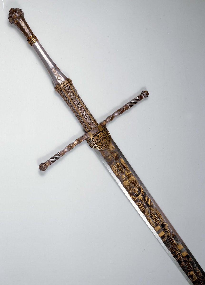 swordposting's tweet photo. Today’s Sword of The Day is: The Parade Sword of Maximilian I https://t.co/CiSNi7QW8q