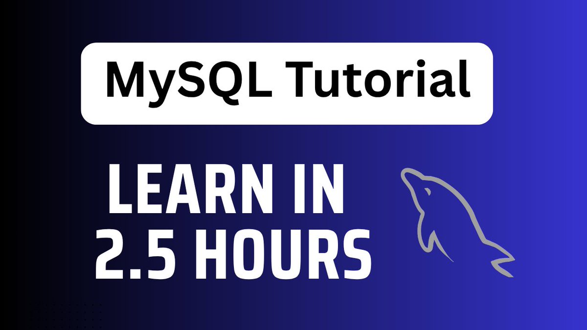 dw_amit's tweet photo. MySQL Tutorial: https://t.co/e8zkXZlwRQ
MySQL Workbench Tutorial: https://t.co/GDFdjKPNTH
#learnmysql #mysqlcourse #dba #studyopedia #freevideotutorial @sql https://t.co/dgompuOzt9