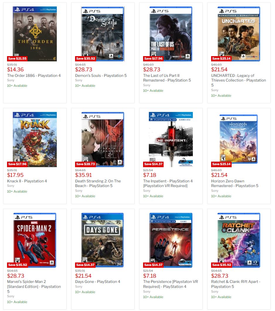 Wario64's tweet photo. Sony publisher PHYSICAL games sale on VGP https://t.co/f2YqPS3MvU 
PNP https://t.co/wwKYVJIIqC #ad https://t.co/ex3KtyN69p