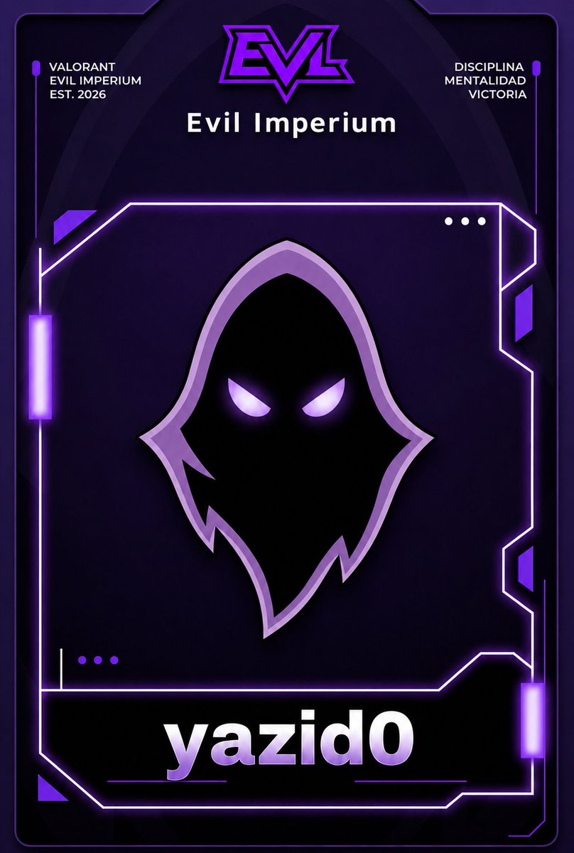 Evil_Imperium's tweet photo. Fundador y creador de EVIL IMPERIUM. Dentro del servidor, destaca por su capacidad para generar información, controlar espacios y preparar las jugadas del equipo mediante una gestión estratégica de utilidades. 
#valorant
#Esports
#evl https://t.co/LPCnOe1GMd