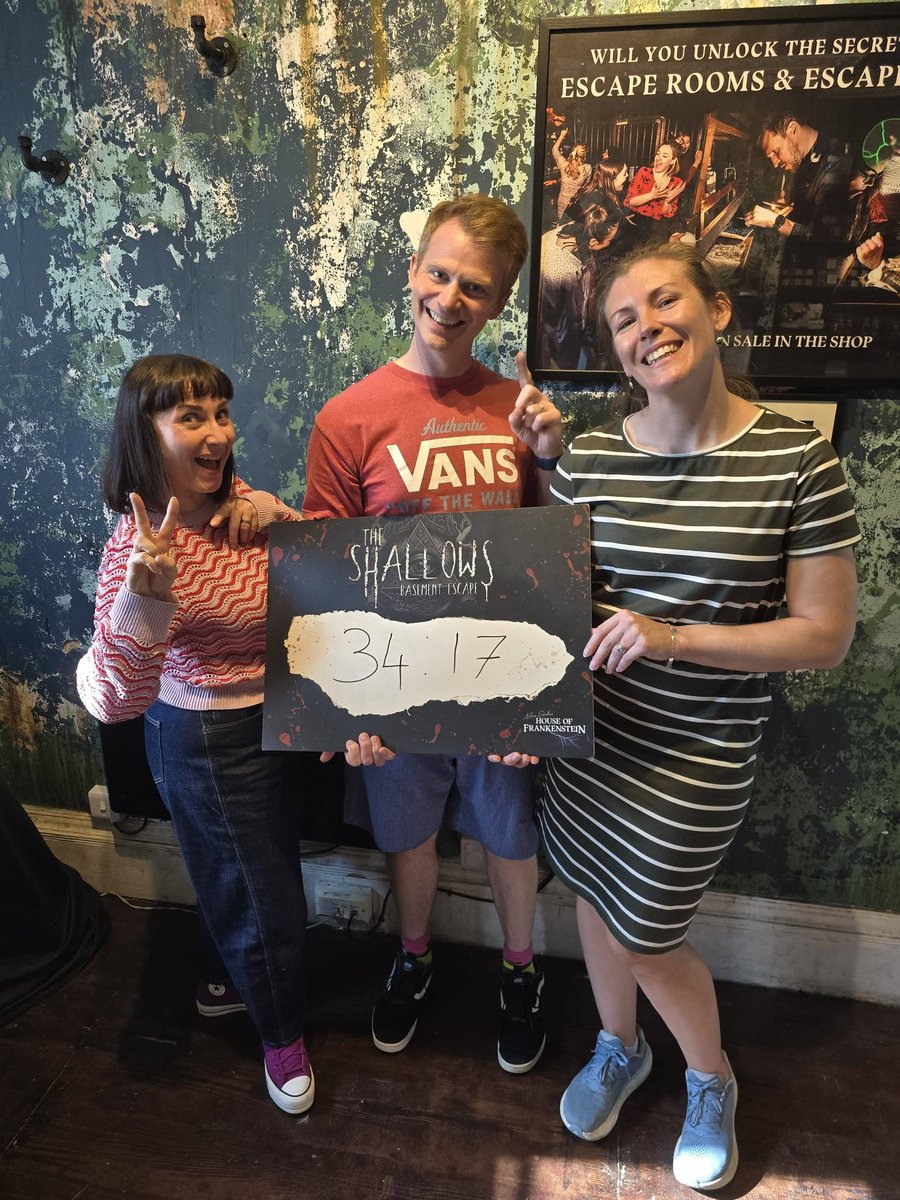 TobyFord's tweet photo. Went to @Frankensteinbth on Sunday in Bath with @Micki_Ford @andrewjdewar @DrKnock434 to do their escape rooms, and we did indeed escape! Fun place and a pleasant old time was had by all involved! https://t.co/YWwVJX4yxs