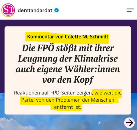 Mentalschmied's tweet photo. Das ist ja süß von Standard-Redakteurin Cloette Schmidt, dass sie sich sooo sehr um die FPÖ sorgt! 🤣🤣🤣
🔸 In Wahrheit ist die FPÖ derzeit beliebter als alle drei Regierungsparteien zusammen.
🔸 Gut, dass die Zeiten vorbei sind, in denen die FPÖ noch auf die vergifteten Ratschläge ihrer politischen Gegner gehört hat.