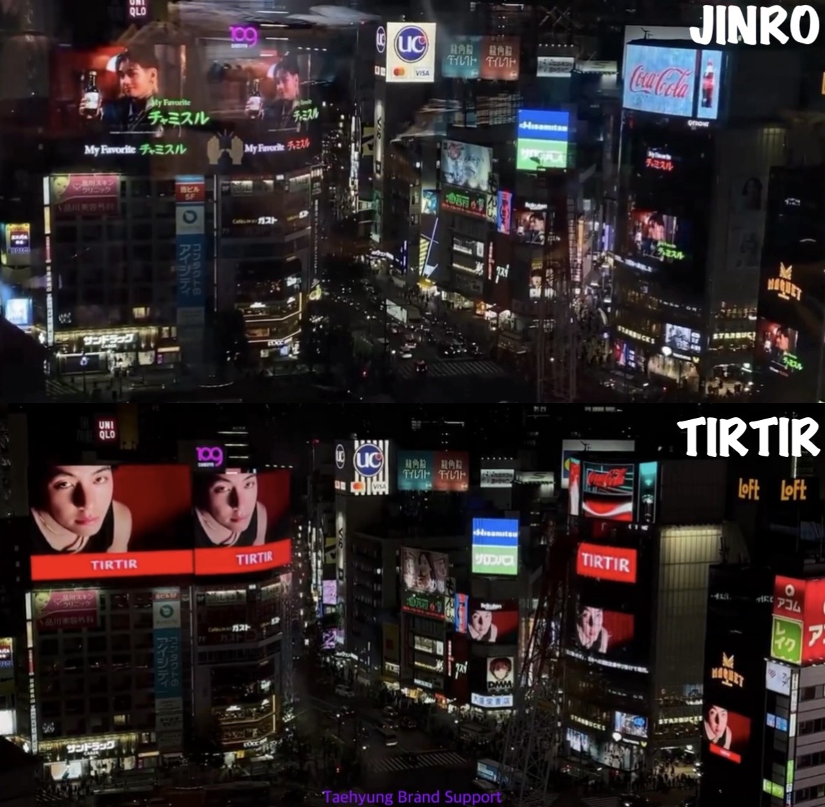 btskthv1230's tweet photo. Advertising space in Shibuya Scramble Square is widely considered one of the most prestigious and high-impact out-of-home (OOH) media locations in Japan.

Kim Taehyung's Brands are so damn SEXY for this! 💋🥰

#TAEHYUNGxJINRO #VxJINRO 
#TaehyungxTIRTIR #VxTIRTIRGLOBAL https://t.co/AFybpHOMUW