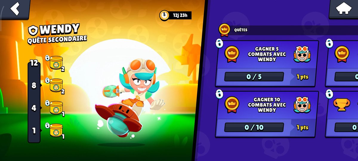 MCGaming_MX_CHR's tweet photo. L'événement Wendy arrive sur Brawl Stars ! 🍃
♻️ Débloquez Wendy GRATUITEMENT avec les boîtes Wendy
🌈 Testez-la en Match Miroir
🥤 Gagnez des gouttes de Smoothie via les Quêtes
🍃 Bonus Pièces &amp; Points de Puissance sur le Store Supercell !
#BrawlStars #Windstock #Wendy https://t.co/uNs6jVTNXZ