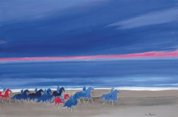 Makel_art's tweet photo. 🎨En bleu adorable...

Plage normande 
André Brasilier - 1998 https://t.co/mqw3wGQpuh