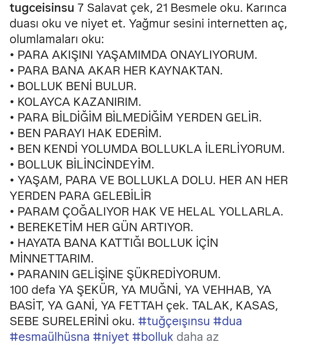 TUGCE_ISINSU's tweet photo. Bolluk duası: https://t.co/hivKqnQ3Jz
