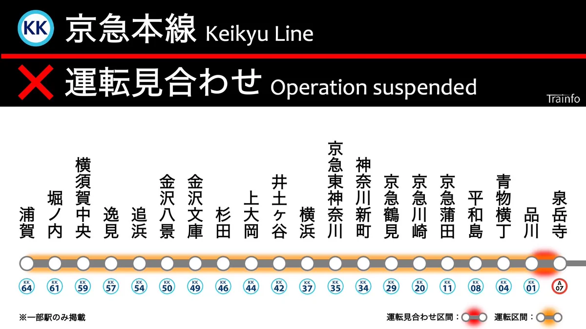 京 急 線 運行 状況