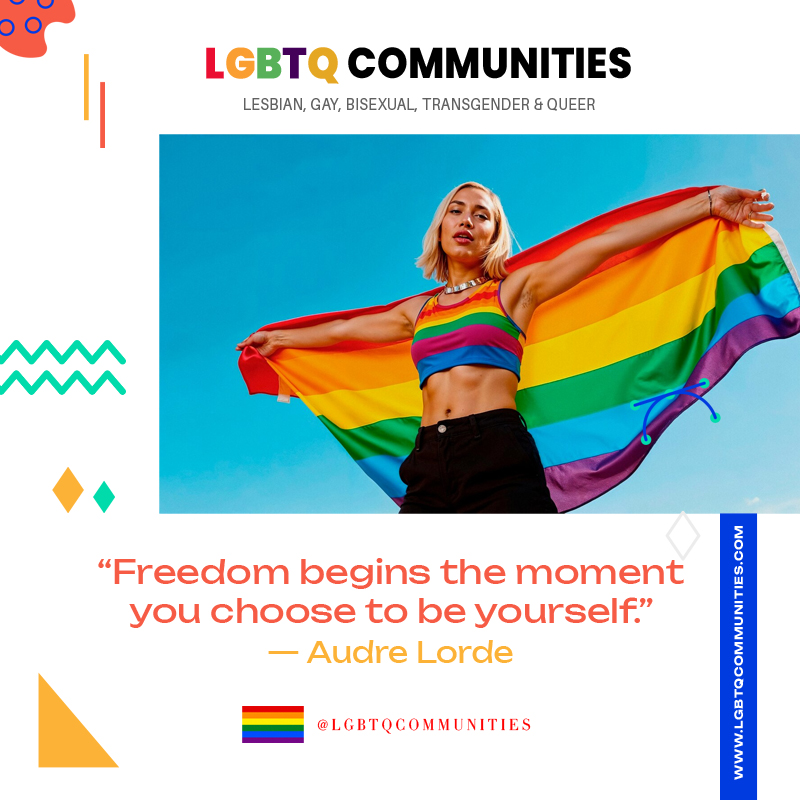 IndianLGBTQ's tweet photo. https://t.co/0xs6SBOXWD

“Freedom begins the moment you choose to be yourself.” — Audre Lorde
#lgbtcommunities #queer #gay #lgbtq #lgbt https://t.co/3Jd4bqt5Fa