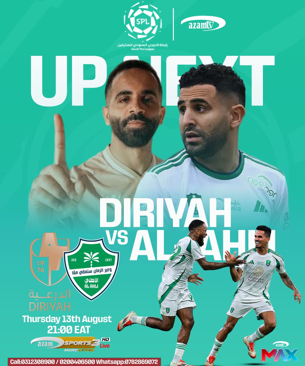 Azamtv_ug's tweet photo. Dear Lord, please comfort the souls who refuse to watch Diriyah vs Al Ahli tonight. Grant them peace while they sit in darkness, completely unaware of the absolute cinema happening on Azam Sports 3HD. Amen. 🤲
#SaudiProLeague #DiriyahVsAlAhli #AzamTV #AzamSports3HD #AzamMAX #LiveFootball #Riyadh #AlAhli #Matchday