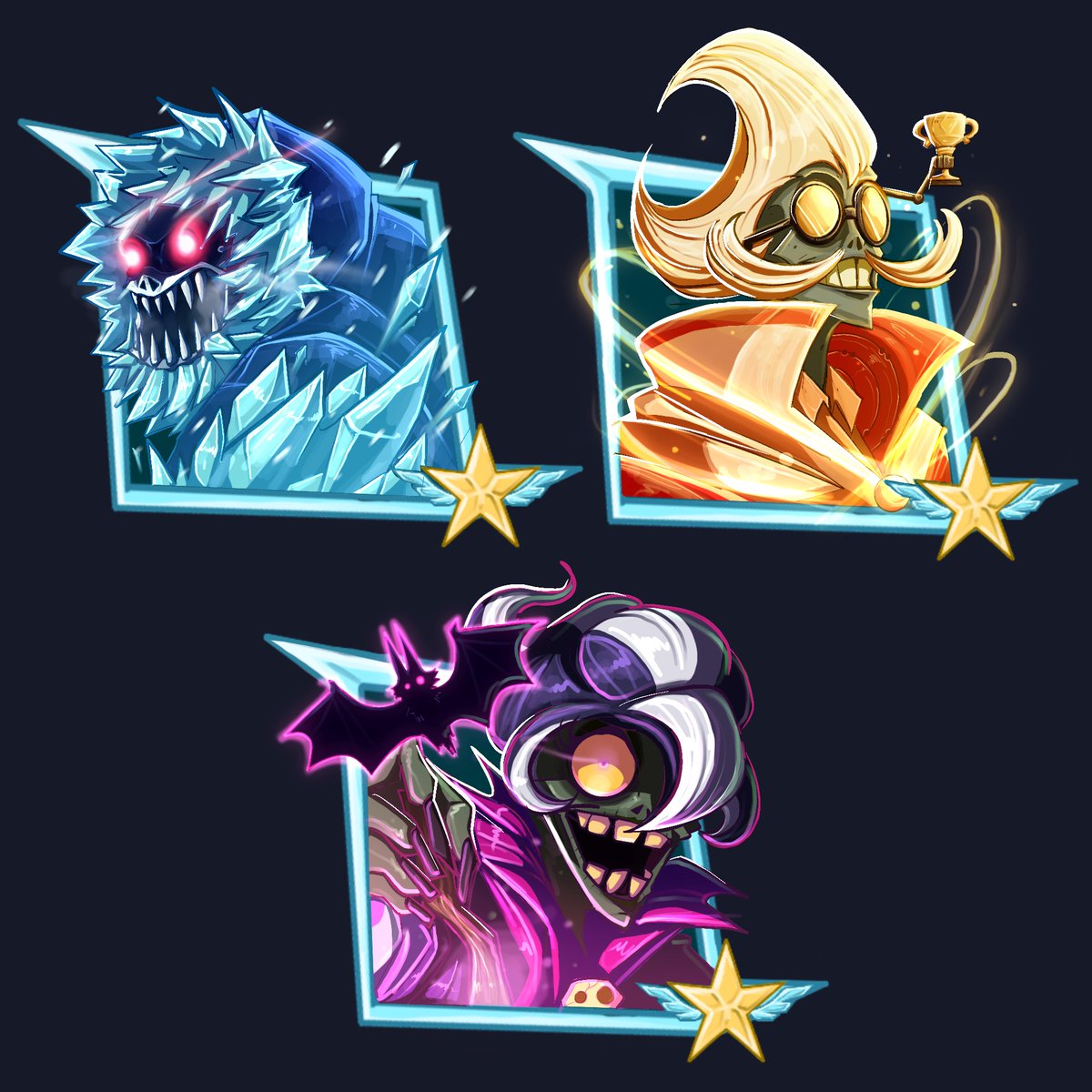 Expired_Chorizo's tweet photo. PvZ GW3 Heroes: Grand Master icons (Zombies) https://t.co/jcKUtpjoZm