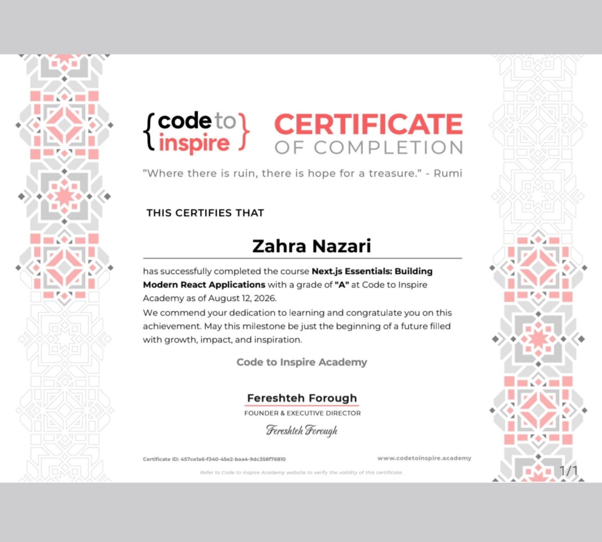 Zahrana70554346's tweet photo. الحمدالله 😍

@E_Ehrari @f_forough @CodeToInspire
#FrontEnd #WebDesigner https://t.co/yS9meAYvBY