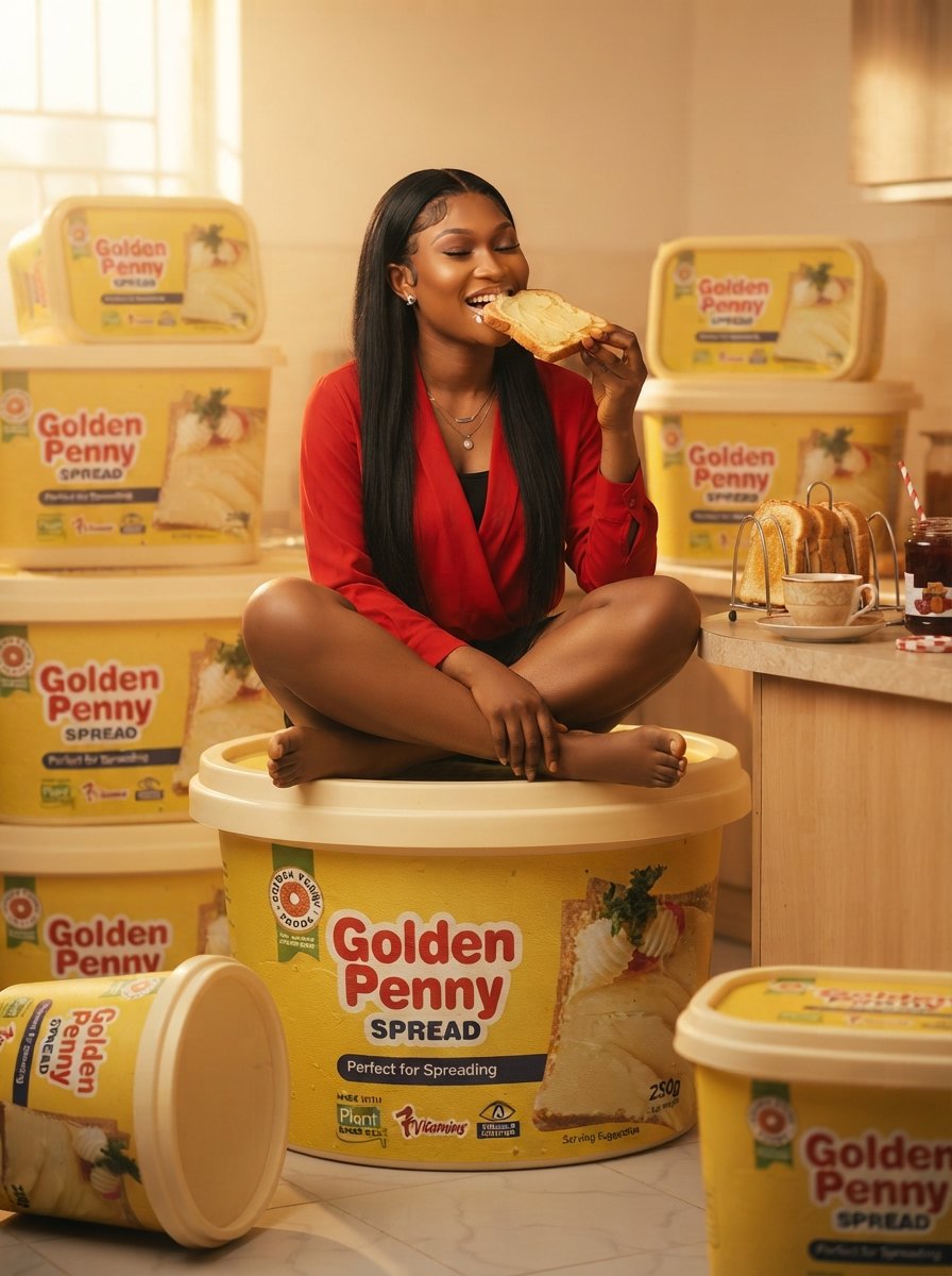 ModestyEton's tweet photo. Anticipate🥰🔥🔥
Working on a commercial ads Video for Golden Penny Spread
My Favorite ❤️
This is AI
#aiads #aiimagegeneration #aitools2026 https://t.co/maIdc4RDPi