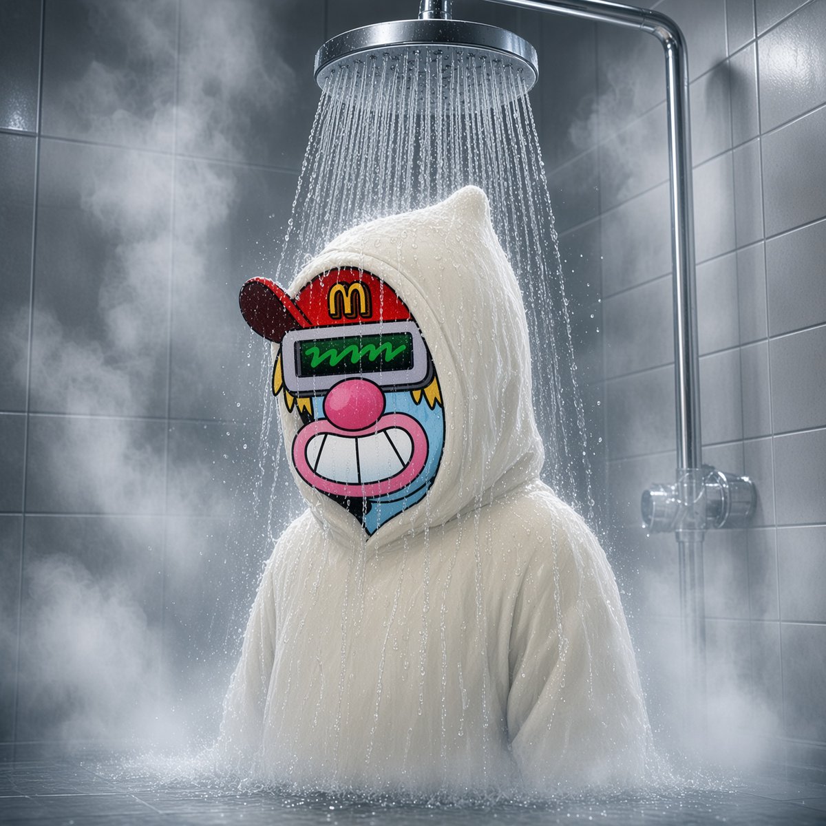 Probonoxyz's tweet photo. @TheDiamondLiss @yonfrula Even in the shower https://t.co/B46dVzEqnC