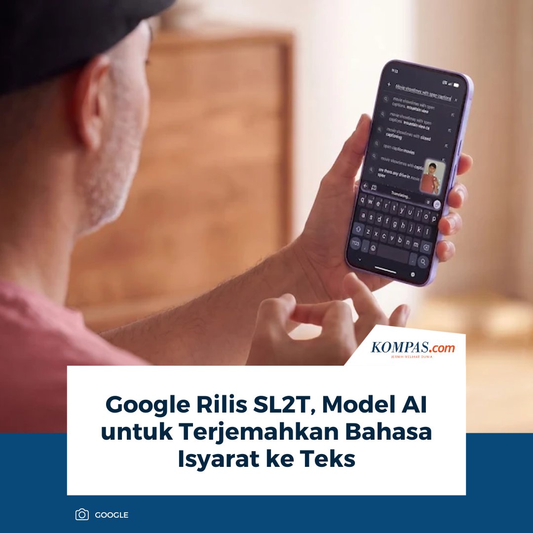 KompasTekno's tweet photo. Baca di sini: https://t.co/4ehqHLXhkl
Google lewat divisi AI-nya DeepMind, merilis model AI baru bernama sign-language-to-text atau SL2T.
~AR #SL2T #AI #BahasaIsyarat https://t.co/rvYvyVPpxM