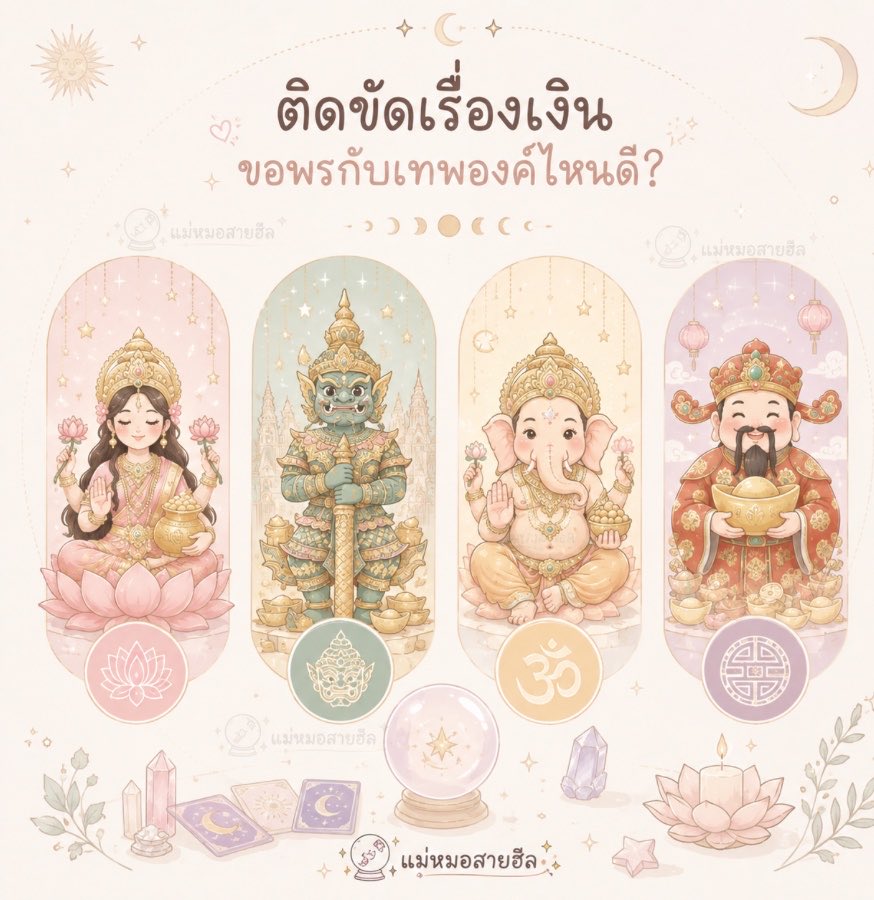 klamsd22's tweet photo. ติดขัดเรื่องเงินขอพรกับเทพองค์ไหนดี? 🤍
รวมพิกัดองค์เทพสายการเงิน ทรัพย์ และการงาน ที่สายมูต้องรู้

 #พระแม่ลักษมี: เทพีแห่งความร่ำความรวย ความรัก และความอุดมสมบูรณ์ขั้นสุด เด่นเรื่องเงินก้อนโต โชคลาภค้าขาย

 #ท้าวเวสสุวรรณ: เจ้าแห่งขุมทรัพย์และภูตผี ป้องกันสิ่งอัปมงคล พร้อมประทานโชคลาภ เงินทองไหลมาเทมา

 #พระพิฆเนศ: เทพแห่งความสำเร็จ ขจัดอุปสรรค ใครติดขัดเรื่องงาน-เงิน ไหว้ท่านแล้วลื่นไหลขึ้นทันตา

 #เทพเจ้าไฉ่ซิ้งเอี๊ย: เทพเจ้าแห่งโชคลาภและความมั่งคั่ง เด่นมากเรื่องการเงิน การค้าขาย และการลงทุน

ทริคเล็กๆ: เวลาขอพรกำหนดจำนวนเงินและเป้าหมายให้ชัดเจน พร้อมตั้งจิตทำบุญร่วมด้วยนะค้าบ 🔮

เซฟโพสต์นี้ไว้ เผื่อวันไหนรู้สึกว่า “เงิน ติดขัด” จะได้กลับมาเปิดดู 🤍

#แม่หมอสายฮีล #สายมู #ขอพร #เสริมดวงการเงิน #การเงิน #โชคลาภ #ดูดวง