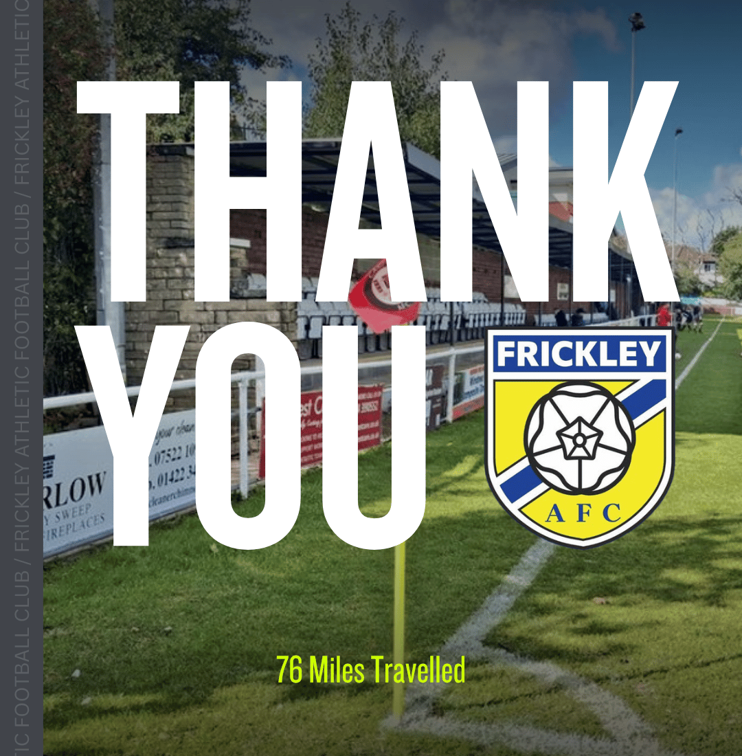 frickleyathfc's tweet photo. A huge thank you to all the Blues supporters who joined us at Campion AFC last night. Your support is greatly appreciated by the club.

Also thank you to Campion AFC for the excellent hospitality, good luck for the rest of the season and in the next round.

#ForzaFrickley https://t.co/o5CEBpPOPF