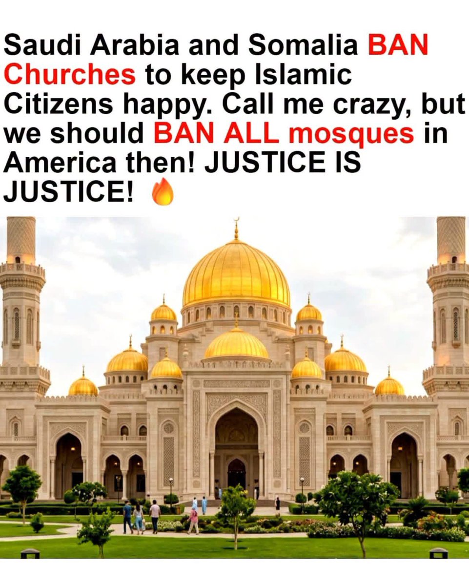 JBMAGA03's tweet photo. Who thinks we should ban mosques in America just like they ban churches in Muslim countries? ✋ https://t.co/6MW5ItWQuq