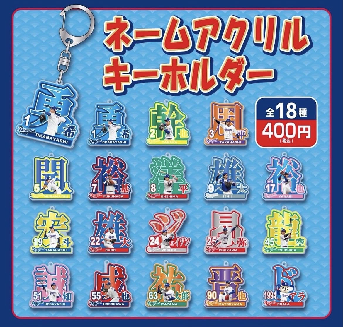 goods_D68's tweet photo. ネームアクリルキーホルダー
【譲】17,24
【求】定価

お気軽にお声がけください！

 #ドラゴンズガチャ https://t.co/KJIsfv8iZi