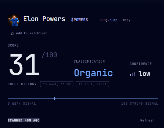 badattrading_'s tweet photo. 40 minutes ago $POWERS classified as organic, started picking up, i'm not in at all but I really love my tool. There's Nikolai in there so be careful

Full details here : https://t.co/sbMjgYxo6c https://t.co/KE0xsNHzex