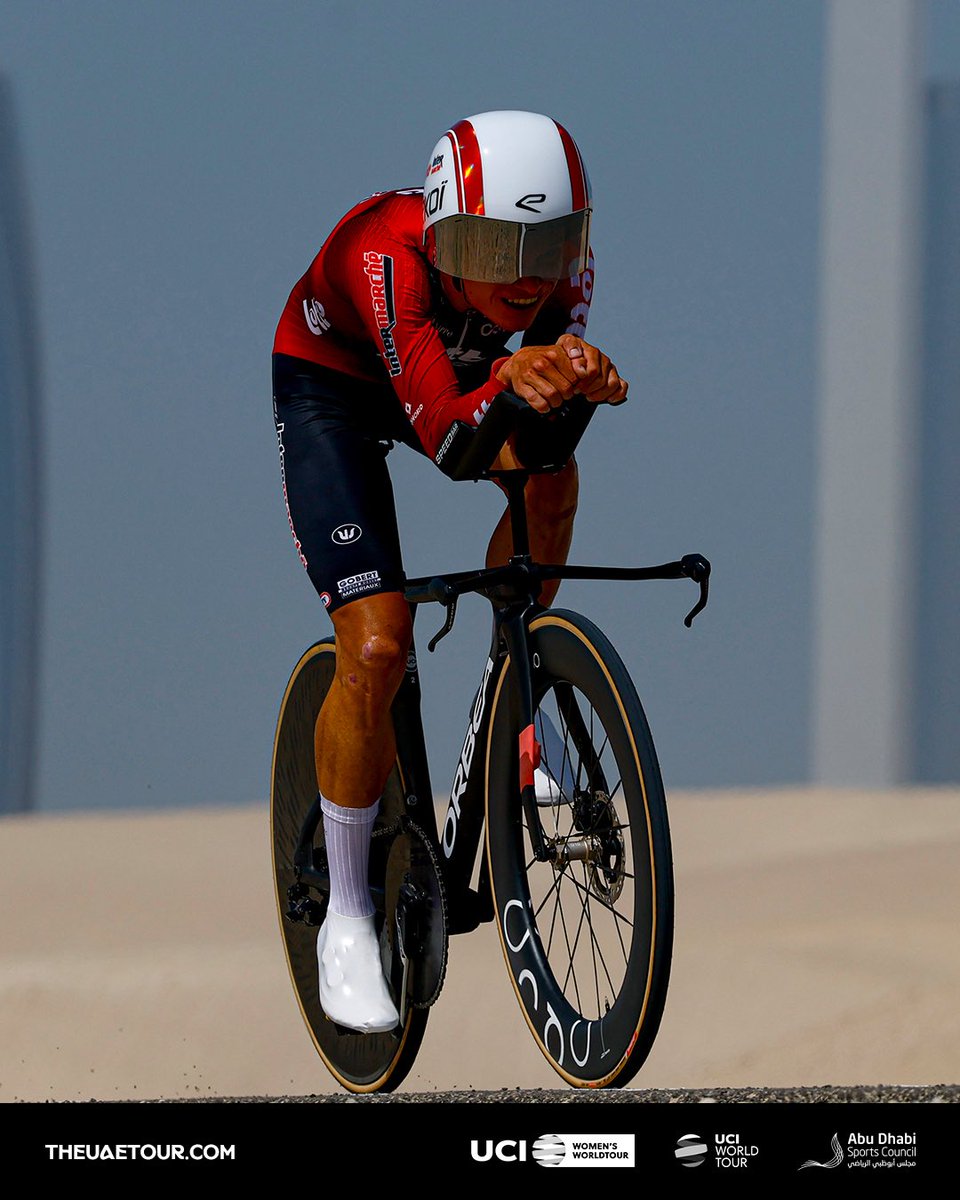 uae_tour's tweet photo. Precision against the clock ⏱️
 
Stage 2 brought speed, focus and the coastal backdrop of Al Hudayriat Island as the riders took on the Individual Time Trial.
 
Relive the race day 👉
 
#UAETour #UAETour2026 https://t.co/qQcWYzfWZ4