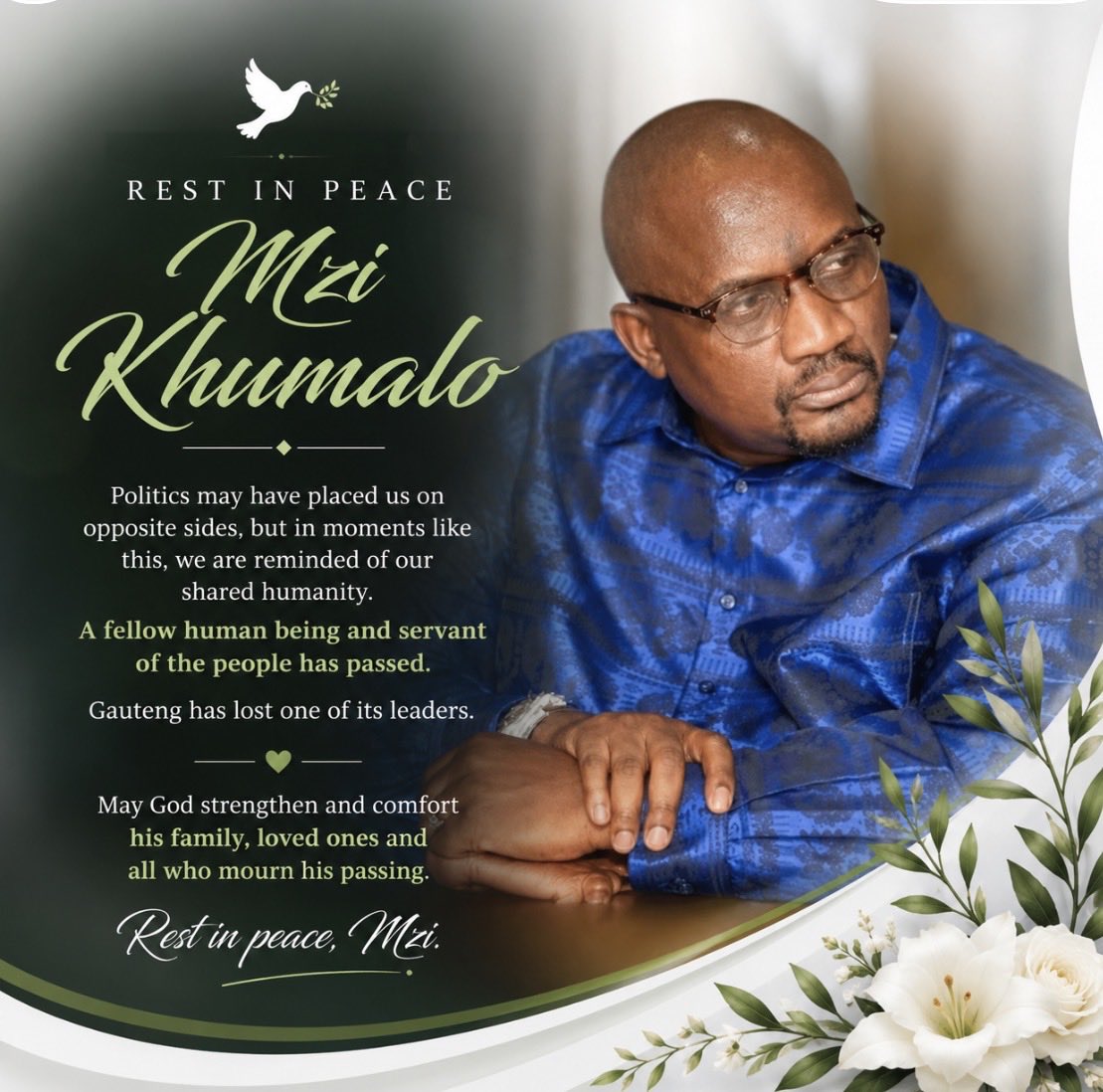 RefiloeNtsekhe's tweet photo. Robala ka Khotso Ntate Khumalo! https://t.co/9Ch9ZSdktV