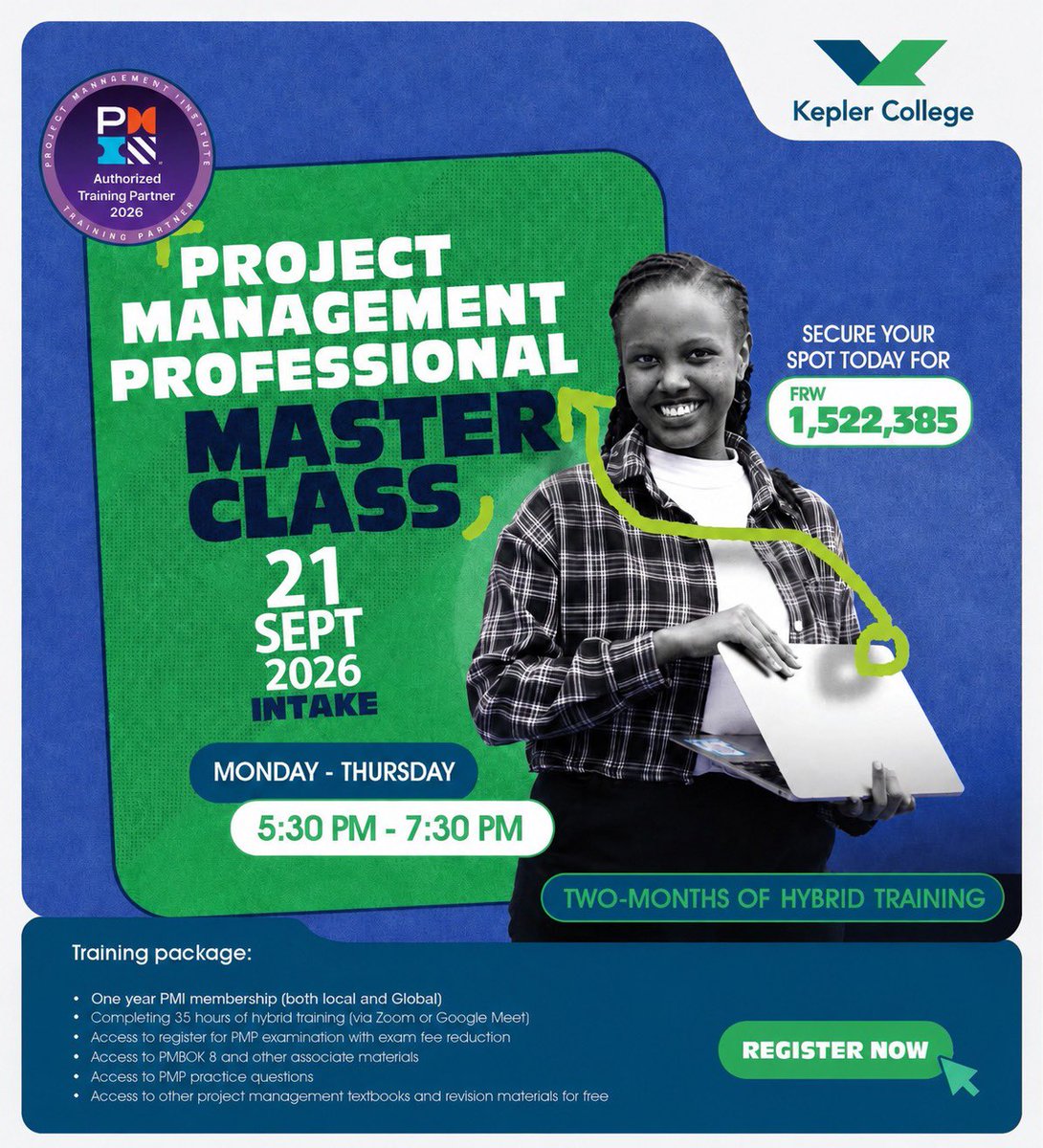 Kepler_College's tweet photo. Ready to lead projects that drive results?

Join PMP Certification Master Class starting September 21, 2026 and build the skills to deliver lasting impact. Self-paced, hands-on, and aligned with @PMInstitute standards.

Sign up today👉🏾 https://t.co/kDJ5J07MG4 https://t.co/Ey3K3QZfXC