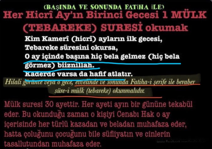 Zeozxxxx's tweet photo. 13 Ağustos Perşembeyi, 14 Ağustos Cumaya bağlayan gece REBİÜLEVVEL Ayı’nın ilk gecesi İnşallahü Teâlâ

MÜLK SURESİ( Başında ve sonunda Fatiha-i Şerife ile) https://t.co/ssgey9AJPe