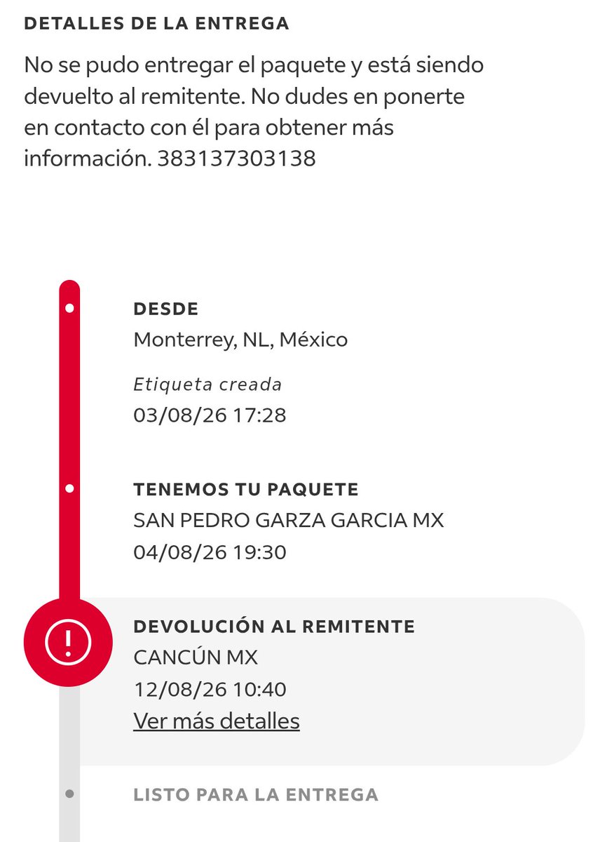 Emi_Hadess's tweet photo. @FedEx Osea llegó mi paquete un viernes, lo mantuvieron fin de semana, lo debían entregar lunes, no hicieron el intento de entregarlo y dos días después simplemente decidieron devolverlo a la tienda? Que pasó ahí @FedEx? Ni siquiera me dijeron "nos da hueva entregarlo, ven tu por el" https://t.co/PB1ksbUKd4