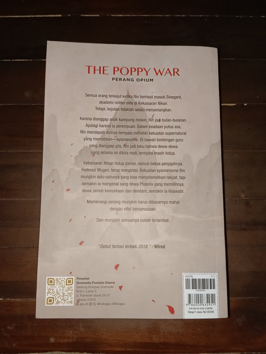d0zing0ff's tweet photo. WTS PRELOVED BOOK

The Poppy War - RF Kuang

minor defect🤏 ada bagian cover yg agak tertekuk dan terkelupas (cek foto)

jilid dan isi buku overall good👌 halaman gak ada yg terlipat/bercak/lepas

pembatas✅

79k
boleh nego
bisa🍊

minat? DM aja!

#wts #preloved #book #zonauang https://t.co/mMhpYQ7E4t