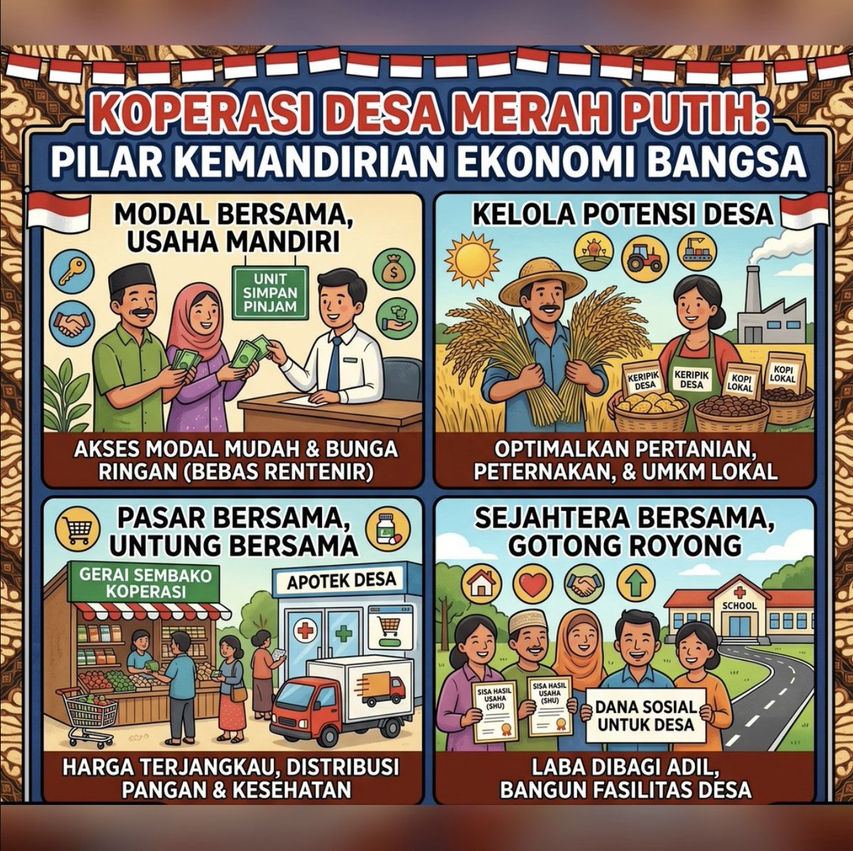 UdayHugos's tweet photo. Koperasi Desa Merah Putih bukti ekonomi kerakyatan bisa maju #KDMP #EkonomiRakyat https://t.co/NfLZpsW8l9