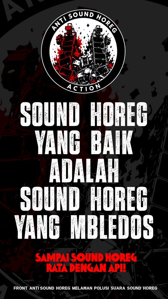 Distorsika__'s tweet photo. Kampanye Melawan Kebisingan Sound Horeg.

Front Anti-Sound Horeg. https://t.co/TUhqdXZ13n