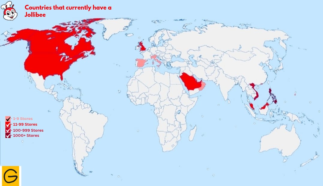 Given06yt's tweet photo. Where Filipinos go, Jollibee follows.

Here, side by side, are maps highlighting where the Filipino diaspora resides, as well as the concentration of Jollibee stores worldwide. https://t.co/pzWhbBd5aj